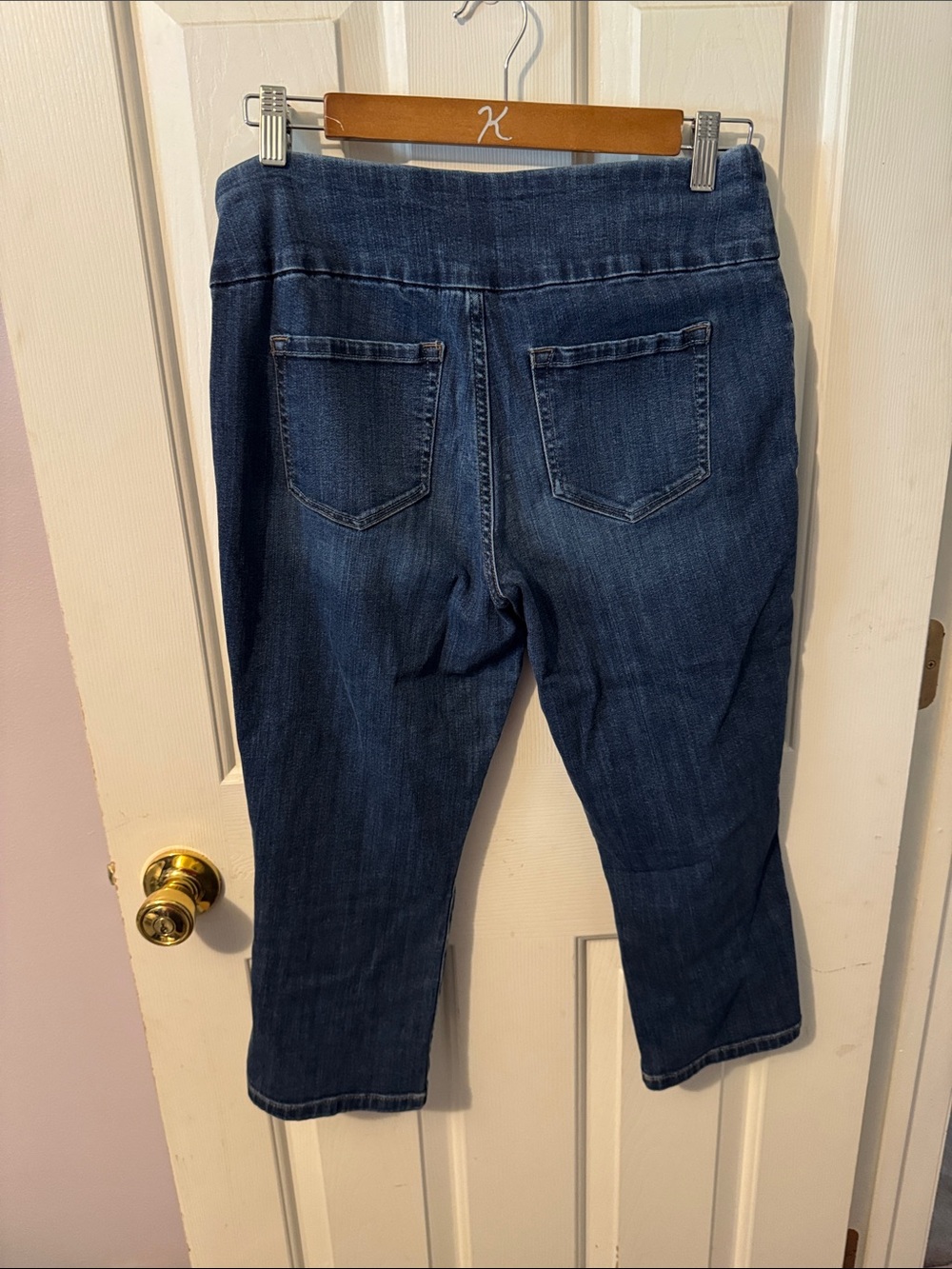 Lee Dark Blue Cropped Pull-On Jeans - Picture 3 of 3